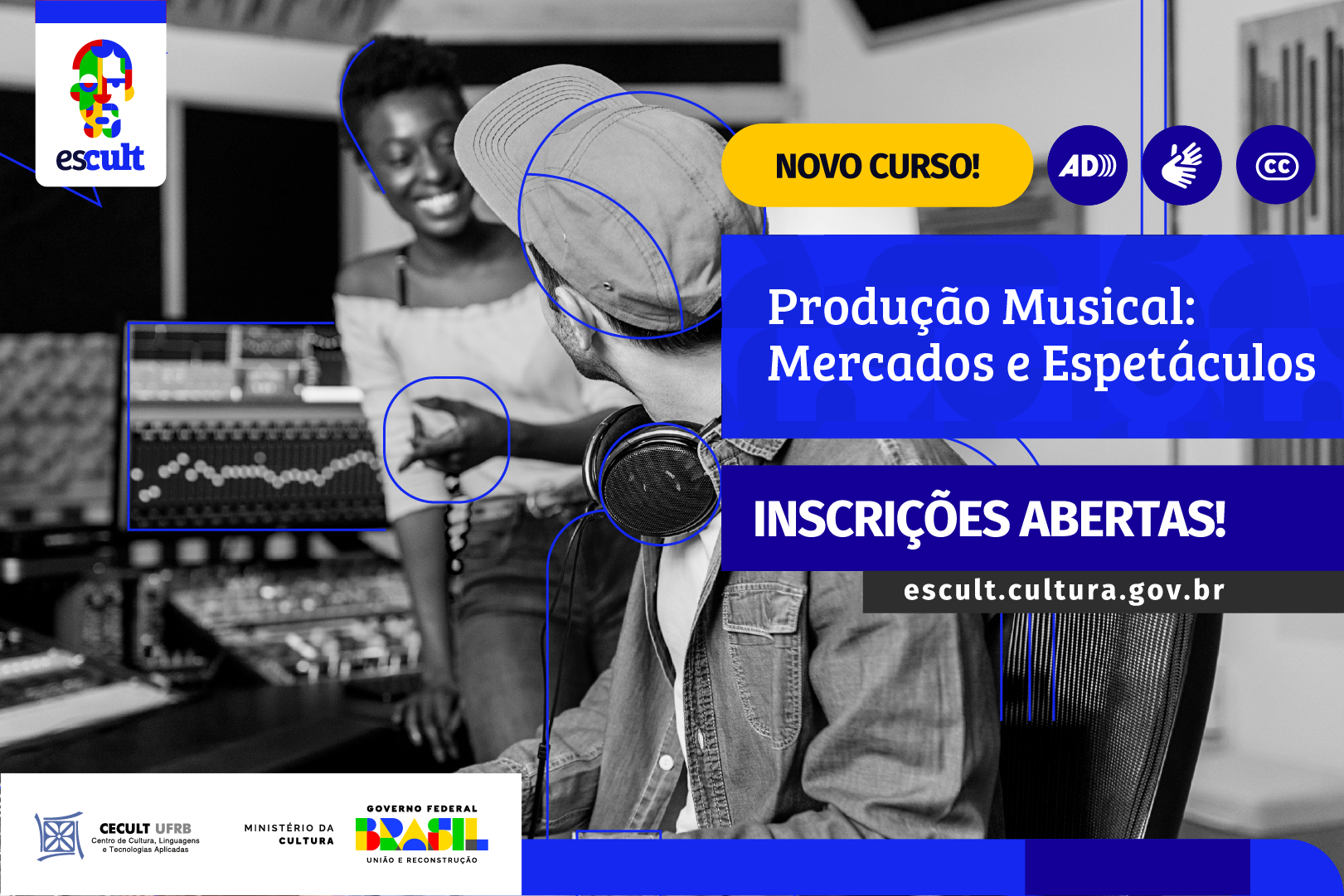 Escult abre inscrições para curso gratuito de Produção Musical